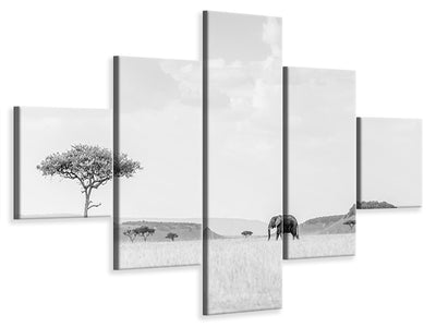 5-piece-canvas-print-high-key-savannah