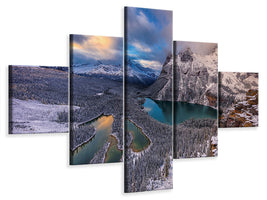 5-piece-canvas-print-lake-ohara