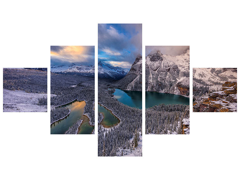 5-piece-canvas-print-lake-ohara