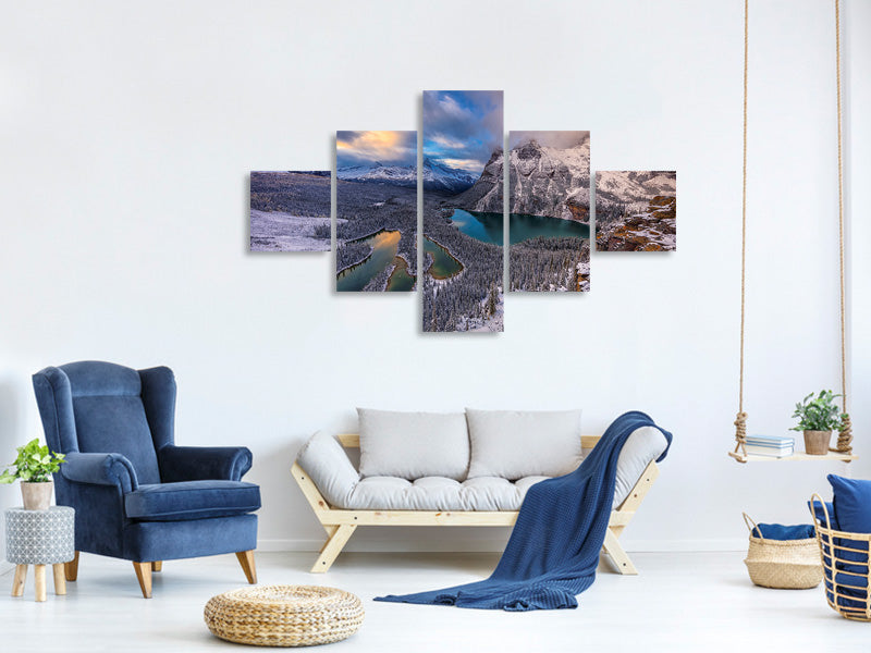 5-piece-canvas-print-lake-ohara