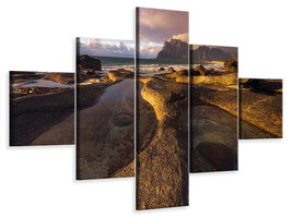 5-piece-canvas-print-last-light-of-the-day