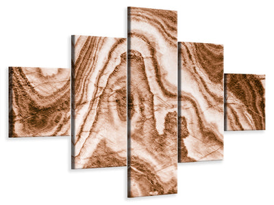 5-piece-canvas-print-marble-in-sepia