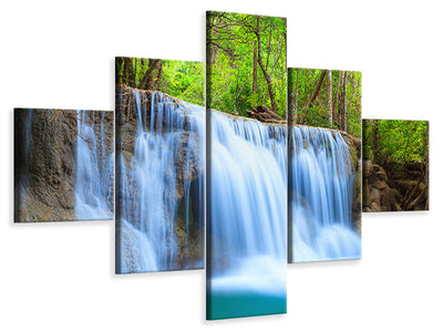 5-piece-canvas-print-waterfall-si-nakharin