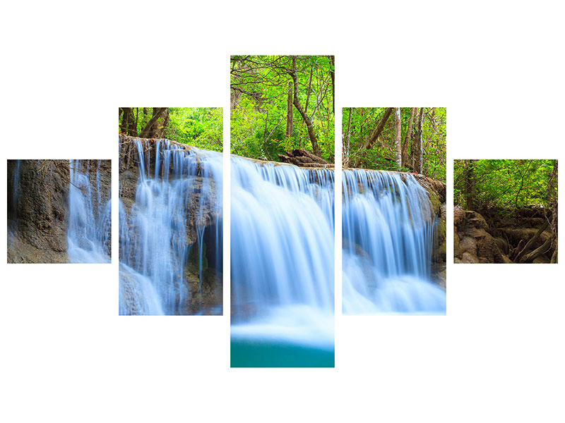 5-piece-canvas-print-waterfall-si-nakharin