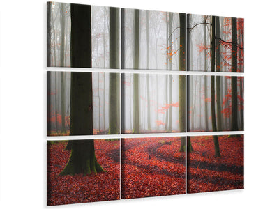 9-piece-canvas-print-autumnal-tracks
