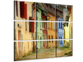 9-piece-canvas-print-colorful-street