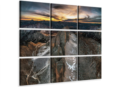 9-piece-canvas-print-resting-dragon