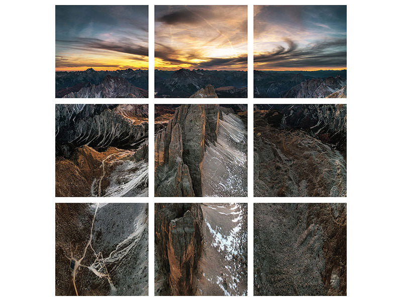 9-piece-canvas-print-resting-dragon