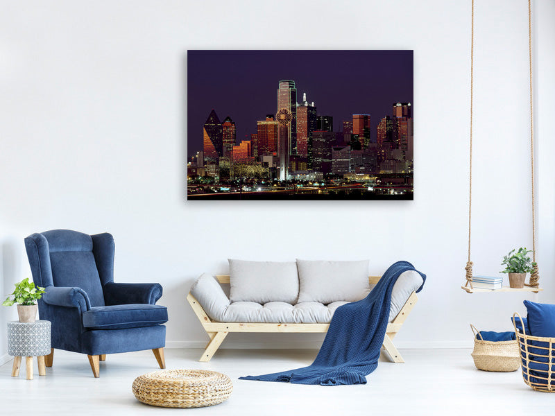 canvas-print-at-night-in-dallas