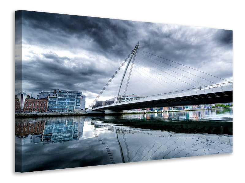 canvas-print-samuel-beckett-bridge-with-clouds