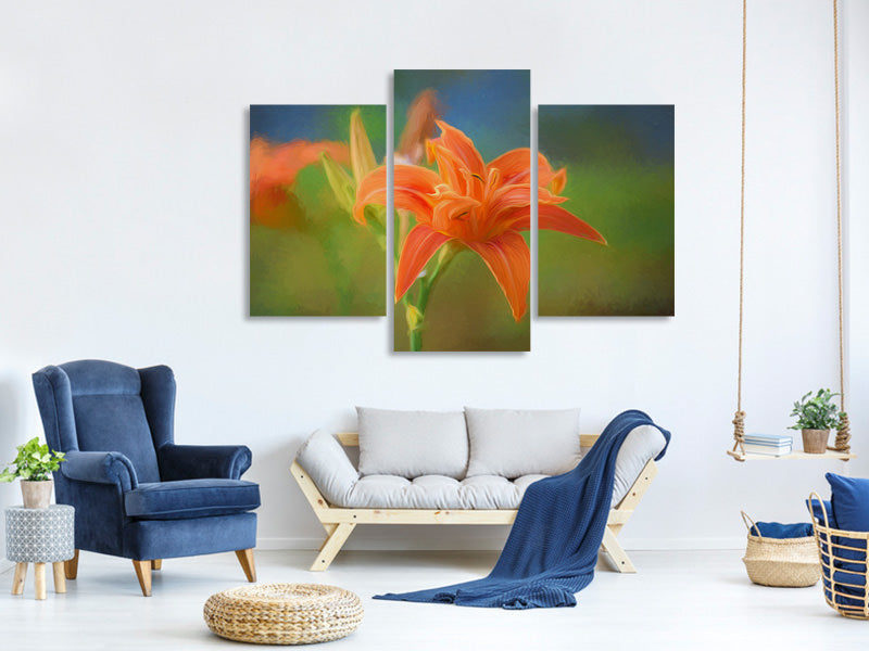 modern-3-piece-canvas-print-painting-of-a-lily