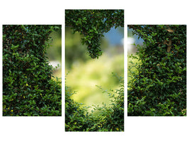 modern-3-piece-canvas-print-the-heart-in-the-hedge