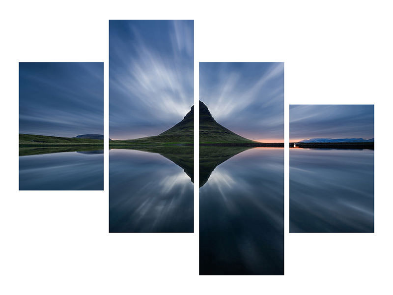 modern-4-piece-canvas-print-a-night-at-kirkjufell
