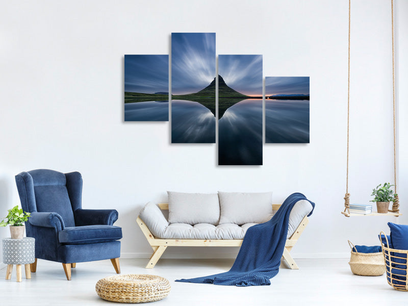 modern-4-piece-canvas-print-a-night-at-kirkjufell