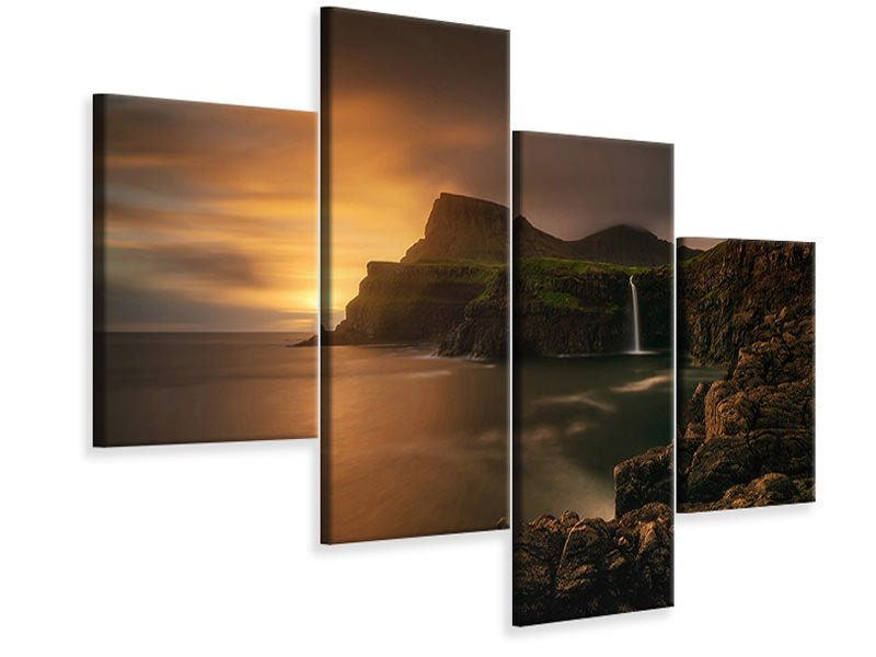 modern-4-piece-canvas-print-arnafjall-sunset