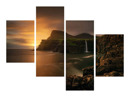 modern-4-piece-canvas-print-arnafjall-sunset