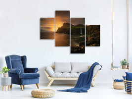 modern-4-piece-canvas-print-arnafjall-sunset