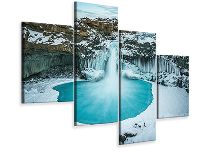 modern-4-piece-canvas-print-azure-blue-bliss