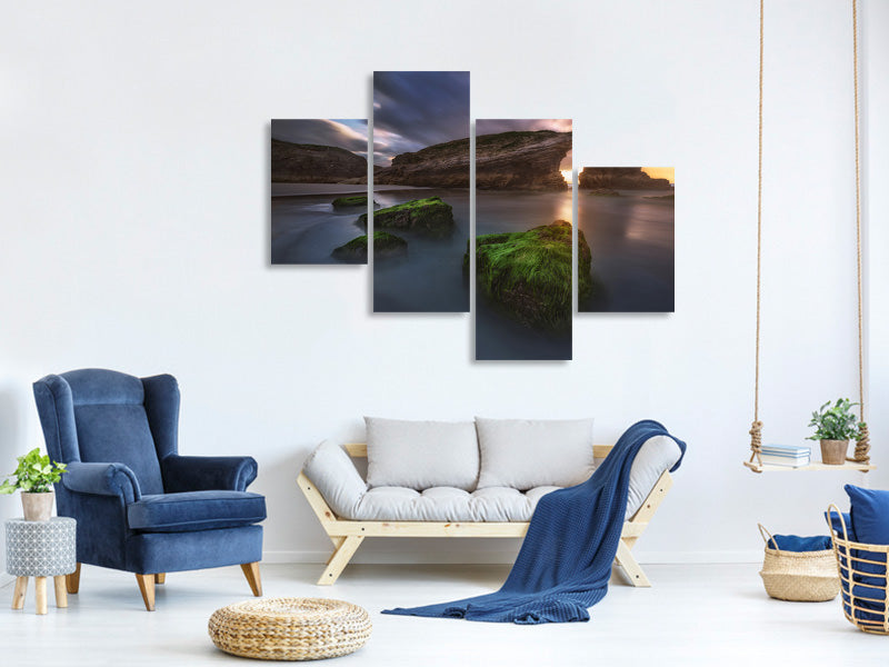 modern-4-piece-canvas-print-beach-of-the-cathedrals