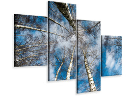 modern-4-piece-canvas-print-birch-crowns