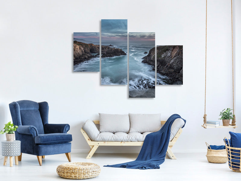 modern-4-piece-canvas-print-black-point-cove