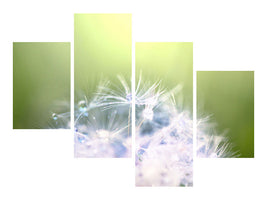 modern-4-piece-canvas-print-dandelion-xl-in-morning-dew