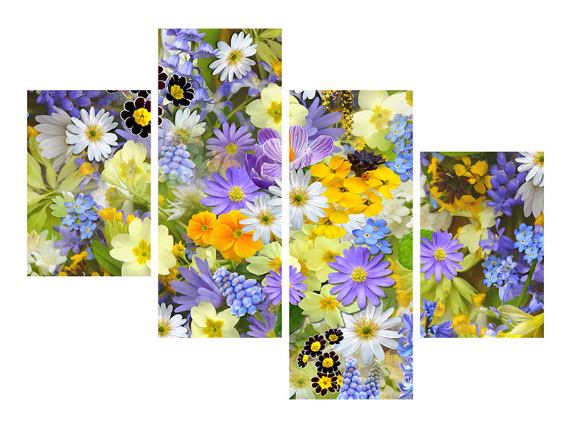 modern-4-piece-canvas-print-fresh-spring-flowers