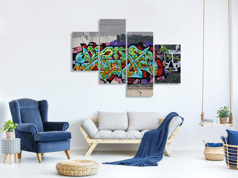 modern-4-piece-canvas-print-graffiti-in-new-york