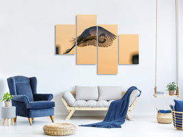 modern-4-piece-canvas-print-jumping-with-a-golden-parachute