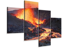 modern-4-piece-canvas-print-la-fournaise-volcano