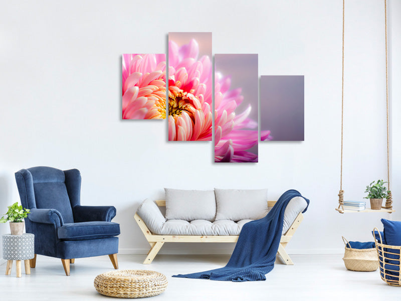 modern-4-piece-canvas-print-macro-chrysanthemum