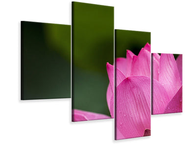 modern-4-piece-canvas-print-marko-lotus-in-pink