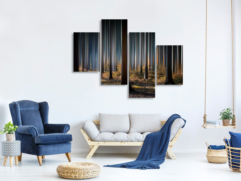 modern-4-piece-canvas-print-mystic-wood