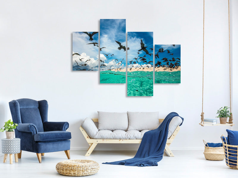 modern-4-piece-canvas-print-ocean-bird