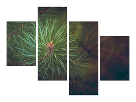 modern-4-piece-canvas-print-pine-tree-close-up