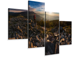 modern-4-piece-canvas-print-rocks-table