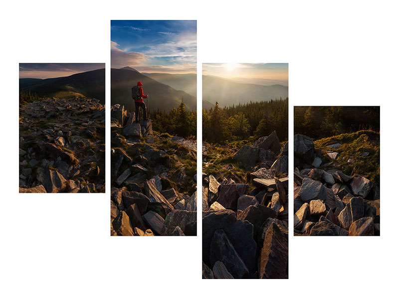 modern-4-piece-canvas-print-rocks-table