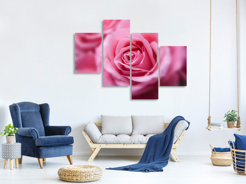 modern-4-piece-canvas-print-roses-macro