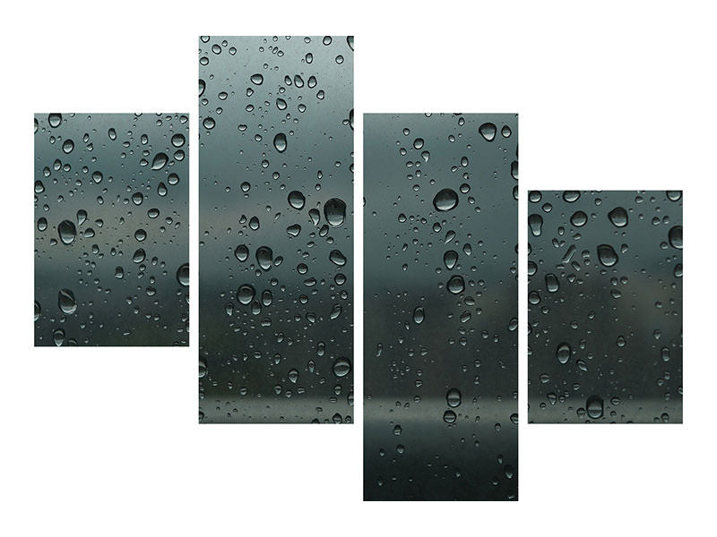 modern-4-piece-canvas-print-shiny-drops-of-water