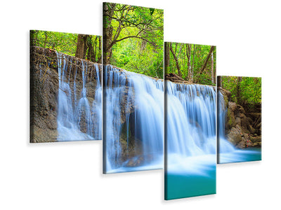 modern-4-piece-canvas-print-waterfall-si-nakharin