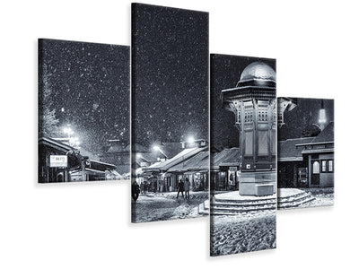 modern-4-piece-canvas-print-winter-in-sarajevo