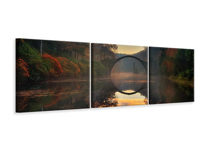 panoramic-3-piece-canvas-print-autumn-garden