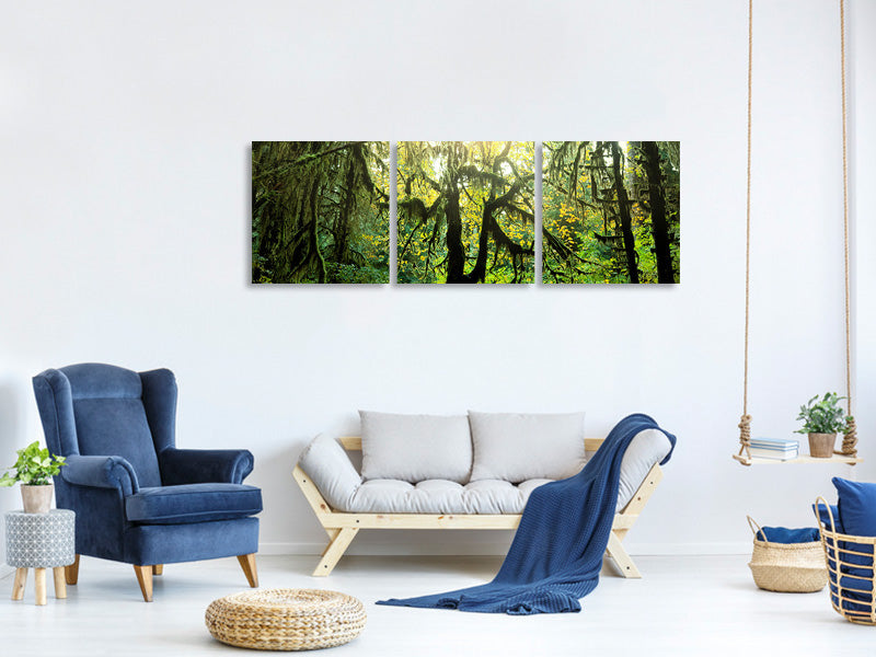 panoramic-3-piece-canvas-print-dreamy-forest