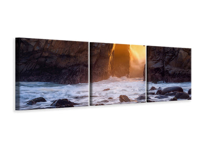 panoramic-canvas-print-the-seagulls-and-the-sea-at-sunrise