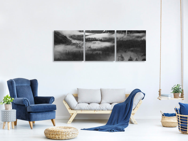 panoramic-3-piece-canvas-print-fog-floating-in-yosemite-valley