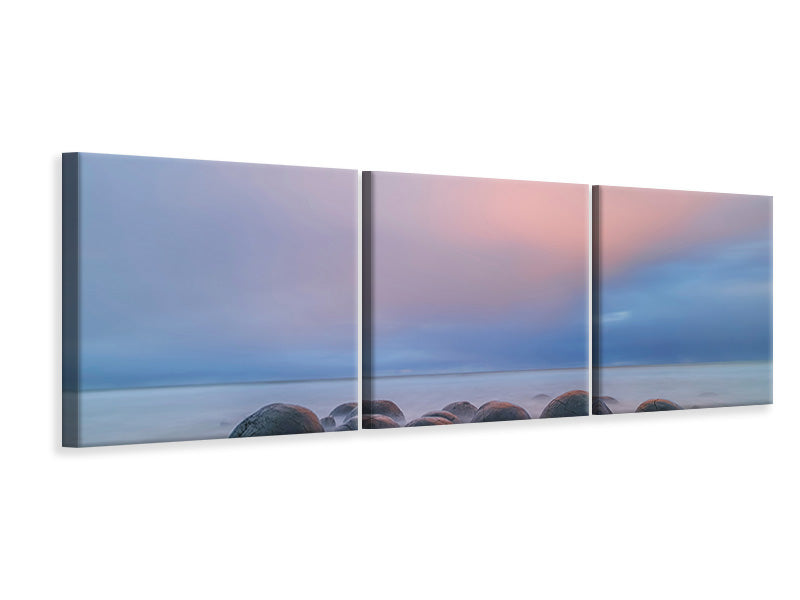 panoramic-3-piece-canvas-print-moeraki-boulders