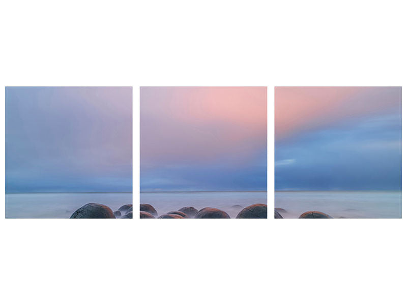 panoramic-3-piece-canvas-print-moeraki-boulders