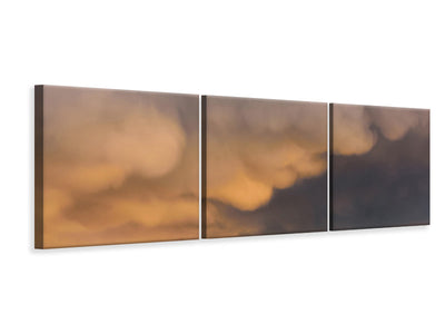 panoramic-3-piece-canvas-print-sunset-clouds