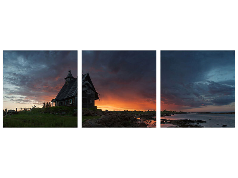 panoramic-3-piece-canvas-print-the-old-church-on-the-coast-of-white-sea