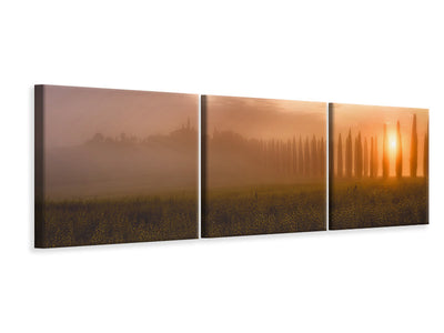 panoramic-3-piece-canvas-print-tuscany-sunrising